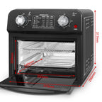 Plum Chef 13 Quart Air Fryer, Large Air Fryer Oven Toaster Combo w/ 60 Minute Timer , Convection Oven Countertop, Accessories, UL Certified, Nonstick, Accessories Included, 1500W, Sliver