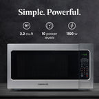 Farberware FMGZ09BKA 0.9 Cu. Ft. Microwave Oven, 900W, Digital Control, LED Display, 6 Cooking Presets, Black