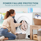 Simzlife 1.6 Cu. ft. Portable Clothes Dryer, Electric Compact Dryer Machine, 19.5 in W, 23.6 in H