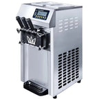 SHENGJINSH Pre-cooled Commercial Ice Cream Machine, 3 Flavors Countertop Soft Serve Ice Cream Maker