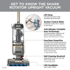 Shark LA502 Rotator Lift-Away ADV DuoClean Engage Upright Vacuum with Self-Cleaning Brushroll