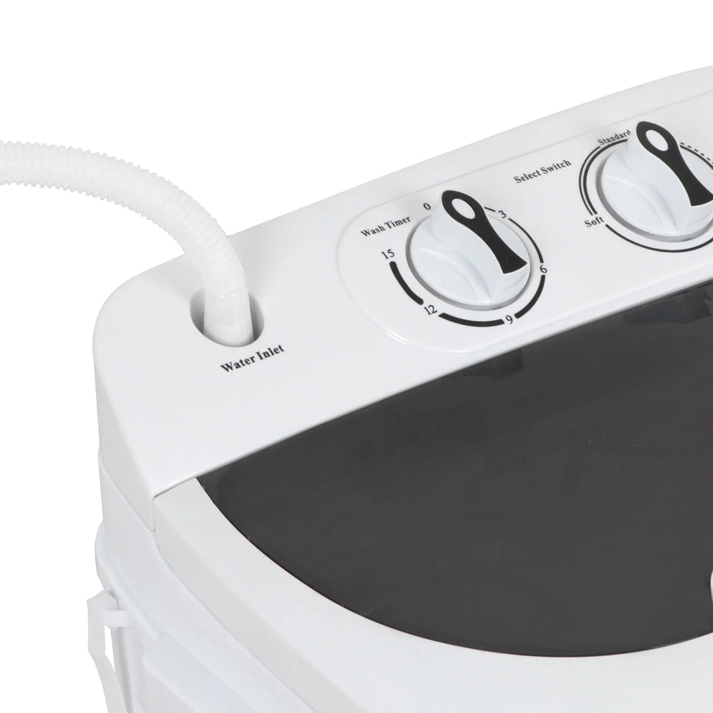 SuperDeal Compact Twin Tub Washing Machine Top Load 8 lbs Washer 5 lbs Dryer