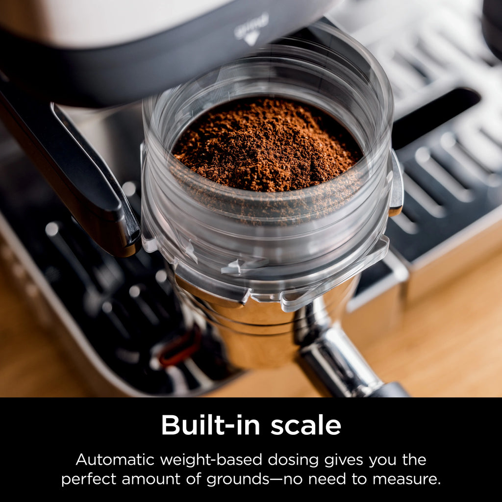 Ninja Luxe Cafe Premier Series, Stainless Steel Espresso Machine and Drip Coffee Maker with integrated Coffee Grinder and Milk Frother, ES601