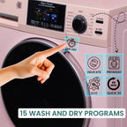 Equator All-in-One Washer Dryer VENTLESS/VENTED PET cycle 1.62cf/15lbs 110V in Pink