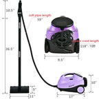 Spaco 2000W Heavy Duty Multi-purpose Steam Cleaner with Automatic Power Off and Child safety Lock, Steam Cleaner Mop with Detachable Handheld Unit, Purple