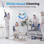 INSE Lightweight Cordless Vacuum with 30Kpa Powerful Suction & 60 Mins Runtime, Stick Vacuum  for Carpet, Tile, Pet Hair, Hardwood Floors