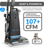 Prolux 8000 Commercial Upright Vacuum with Sealed HEPA Filtration