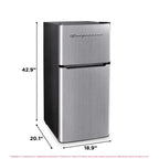Frigidaire, 4.5 Cu. ft., 2 Door Compact Refrigerator-Chrome Trim, EFR451, Platinum