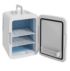 Skincare Fridge with Mirror - 10L Mini Beauty Refrigerator - Cooler & Warmer - LED Lighted - for Bedroom, Car, Skincare & Beverages - AC/DC Powered