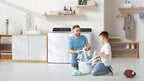 MIDEA 4.5 Cu Ft Smart Top Load Wave-Impeller Washing Machine with Stainless Steel Tub, White