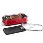 Techwood Indoor Smokeless Grill, 1500W, Black, Electric Portable Korean BBQ Grill with Tempered Glass Lid
