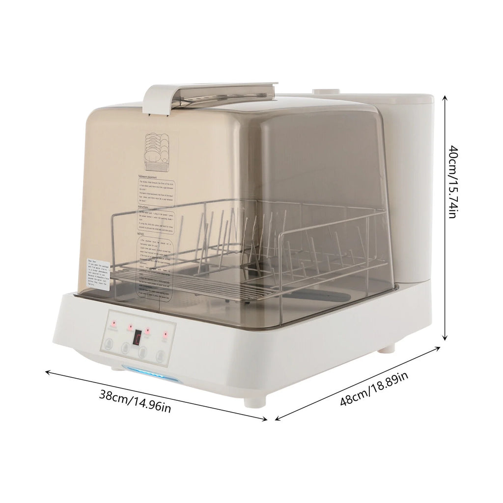 Portable Mini Dishwasher Countertop Dish Washing Machine W/ Washing Programs