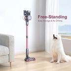 Lubluelu Free-Standing Vacuum Cleaner 25KPa,Powerful Lightweight Cordless 6 in 1 Stick Vacuum Cleaner for Carpet Floor Pet Hair Home