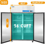 During D-K-48F 48" Commercial Reach-in Freezer, 2-Door 36 Cu.ft Stainless Steel