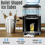 NUNET 3 in 1 Portable Ice Maker + Water Cooler Dispenser 5 Gallon with Child Safety Lock