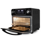 Deco Chef 24QT Stainless Steel Countertop Toaster Air Fryer Oven with Accessories (Black) + Bonus Deco Chef Gourmet 12 Piece Stainless Steel Knife Set with Storage Block