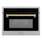 ZLINE Autograph Edition 24" 1.6 cu ft. Built-in Convection Microwave Oven in Stainless Steel and Matte Black Accents