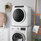 VINGLI Portable Clothes Dryer 3.5 Cu.Ft 1300W White Electric Tumble Dryer