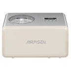 AIRMSEN 2.1 Qt Ice Cream Maker, No Pre-Freezing Electric Ice Cream Machine with Compressor and LCD Timer for Gelato, Frozen Yogurt, Sorbet, White