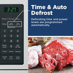 GE GCST07N1WSS Countertop Microwave Oven 700-watt Compact 0.7 Cu Ft Stainless Steel Bundle with 2 YR CPS Enhanced Protection Pack