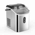 EUHOMY Nugget Ice Maker Countertop with Handle, Ready in 6 Mins, 34.5 lbs Per Day, Removable Top Cover, Auto-Cleaning, Black