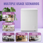 TACOOL Chest Freezer 3.8 Cu.ft Large Capacity with 2 Removable Basket Small Mini Deep Freezer Top Open Door White