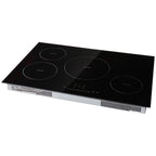 KFFKFF 30" Electric Cooktop, 4 Burners 7500W Built-in Electric Stove with Touch Controls, Safety Lock, 9 Temperature Settings 220-240V