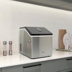 Newair Portable Countertop 40lb Clear Ice Maker Machine, Stainless Steel