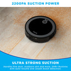 iHome AutoVac Luna Pro New 3-in-1 Robot Vacuum and Vibrating Mop with Auto Empty Base, Self-Emptying, Smart Mapping, Wi-Fi Connected, LIDAR Navigation, Mop Combo, Pet Hair, Hard Floor, Carpet