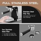 WHALL Touchscreen Espresso Machine 20 Bar��Espresso Coffee Maker with Milk Frother Steam Wand, Stainless Steel Coffee Machine with Removable Water Tank New