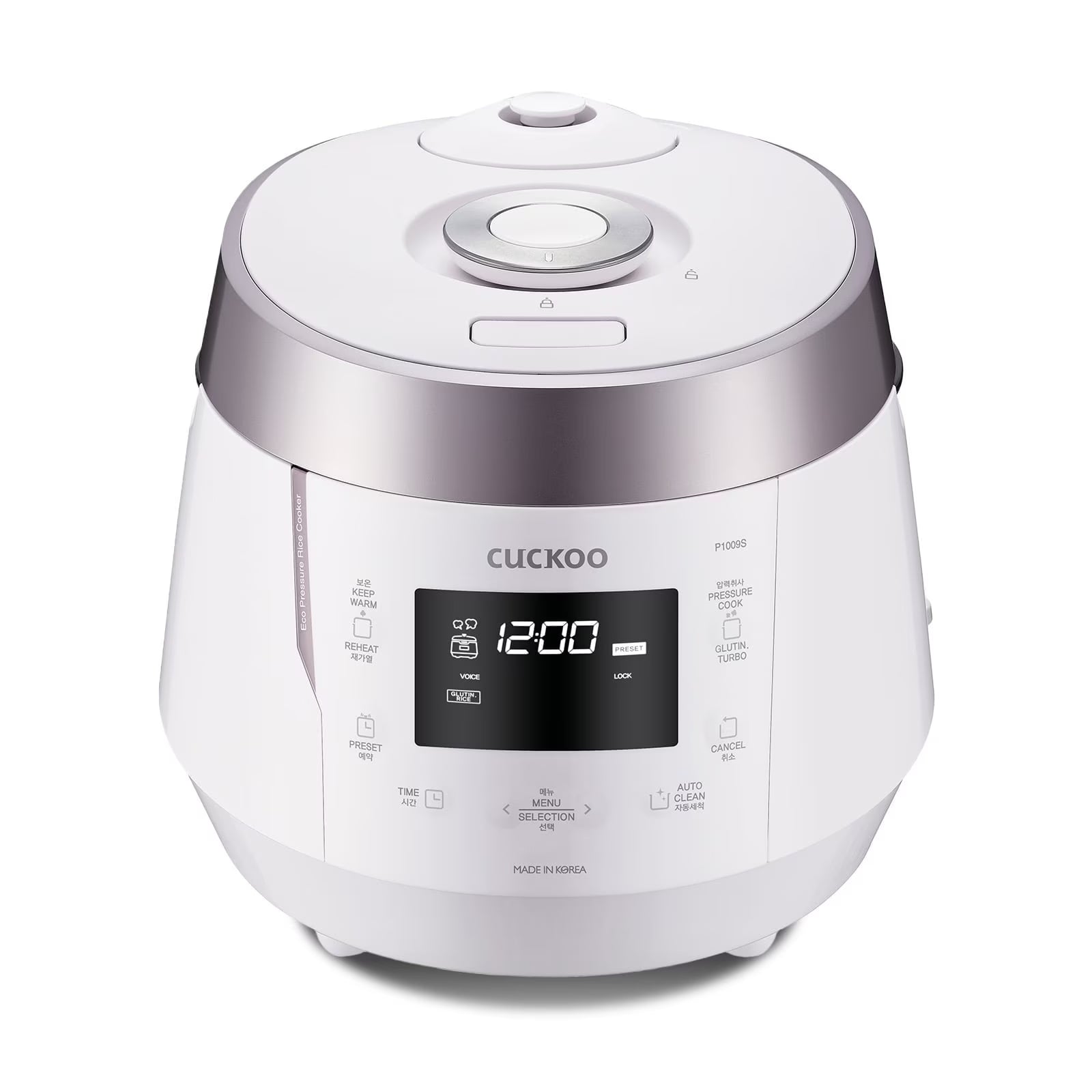 Cuckoo CRP-P1009SW 10-Cup (Uncooked) Heating Pressure Rice Cooker & Warmer with Nonstick Inner Pot