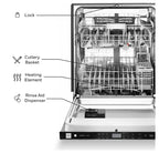 Honeywell 18 inch Dishwasher with 8 Place Settings, 6 Washing Programs, Stainless Steel Tub