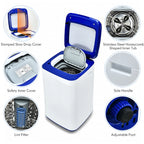 Costway 7.7 lbs Compact Full Automatic Washing Machine W/Heating Function Pump
