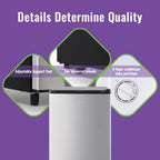 DEMULLER Upright Freezer 3.2 Cu. ft Front Door Freezer Compact Adjustable Thermostat Silver