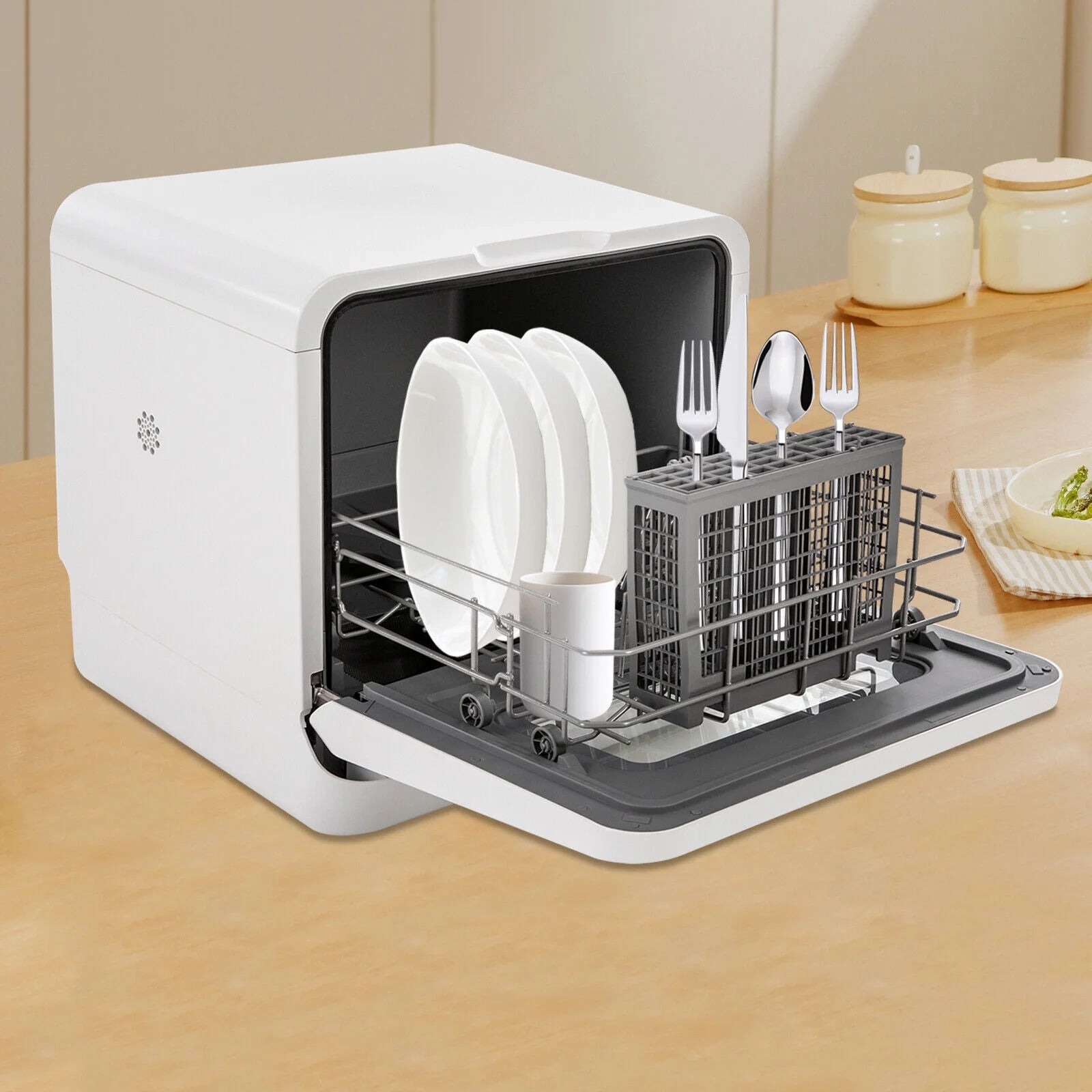 Counter Top Dishwashe, Portable Countertop Dishwashers, Mini Dishwasher 3-in-1 Cups Dishwasher