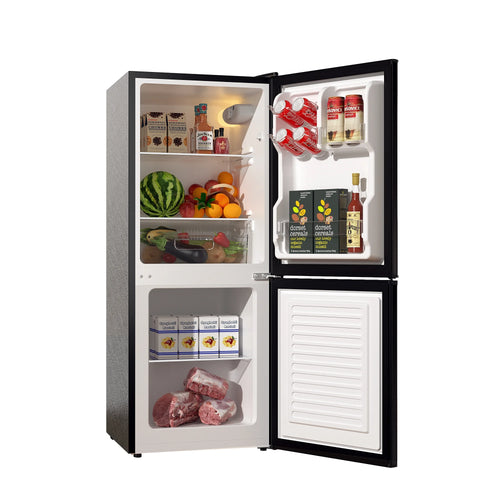 BANGSON 4.0 Cu.ft Small Refrigerator with Freezer,2 Door, Small Fridge with Freezer with Bottom Freezer,Silver