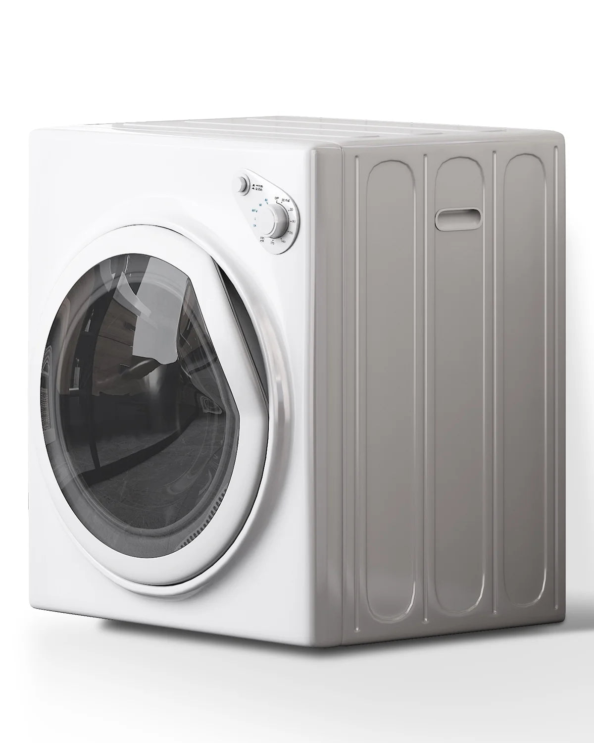 TABU Portable Washer and Dryer Set, 17.6LBS Compact Washing Machine & 13LBS Compact Dryer (Brown&White)