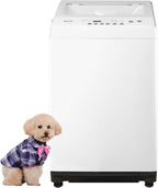 Smad Compact Washing Machines 1.7 Cu ft Single Use in Schools and apartments 12lbs White Washer