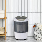 Barara King Washing Machine, Laundry Washer, Portable Mini Washing Machine Semi-Automatic Washer and Spinner Combo with Single Tub-Gray