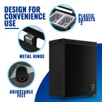 3.6 Cu.ft Chest Mini Freezer with Wheels Deep Freezer for Bulk Storage Top Open Door 2 Removable Baskets 7 Modes Temperature for Home Apartment Kitchen Black