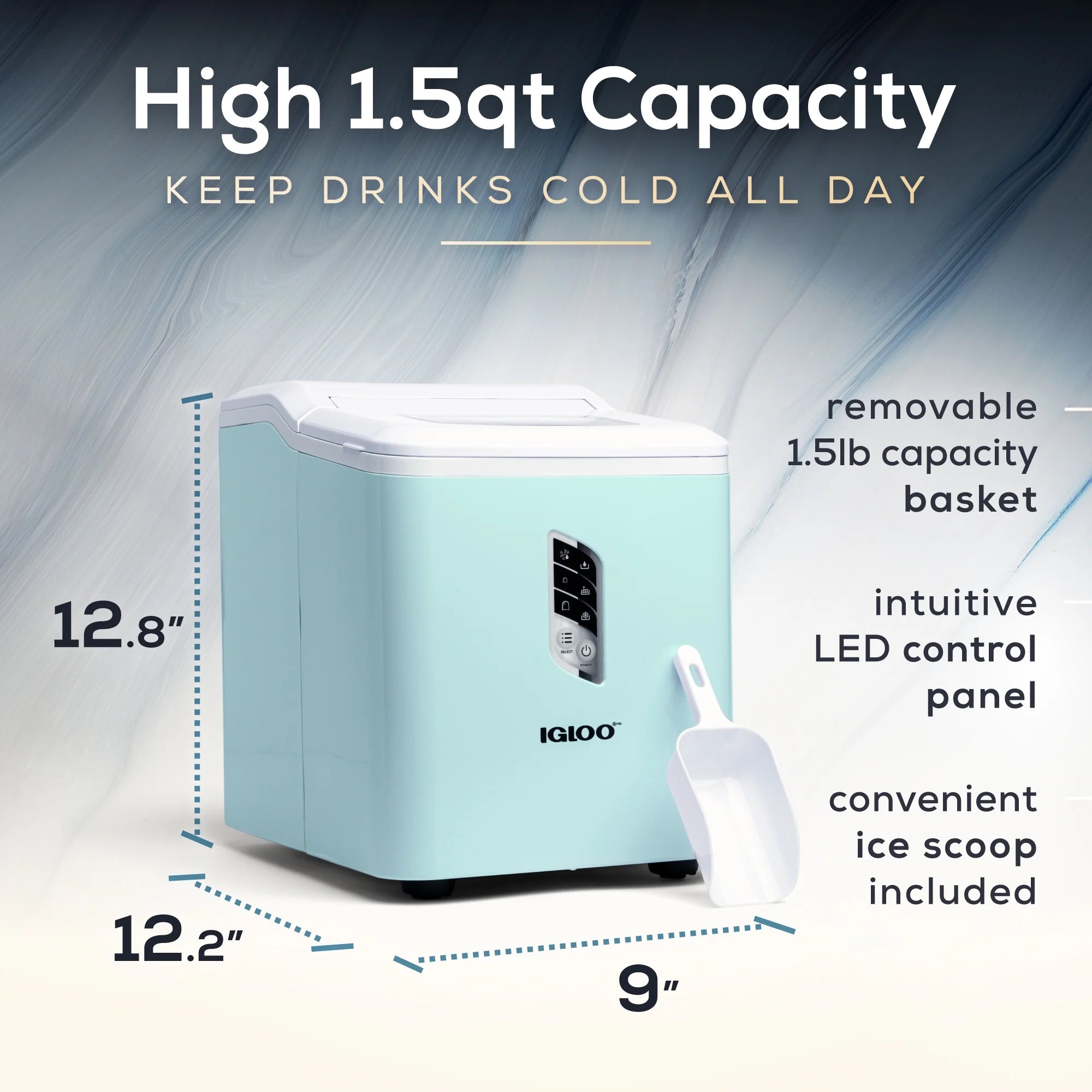 Igloo 26lb. Capacity Portable Ice Maker ICEB26WH , White