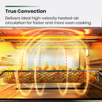 VAL CUCINA 10-IN-1 AIR FRYER TOASTER OVEN -  BRUSHED STAINLESS STEEL
