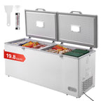 KFFKFF 19.8 Cu.ft / 561 L Small Top-Open Chest Freezer 4 Detachable Baskets, 7-Speed?Temperature Control Removable Storage Basket, Freestanding 6 Wheels