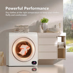 EUHOMY 1.5 Cu.Ft Portable Clothes Dryer 850W Front Load with 200 Minute Timer for Apartment Home DOE Certified, White
