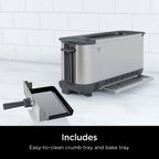 Ninja? Foodi? 2-in-1 Flip Toaster, 2-Slice Toaster, Compact Toaster Oven, Snack Maker, 1500 Watts, ST100
