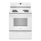 WHIRLPOOL WFC315S0JW 30" freestanding coil electric range