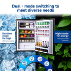 Sunmaki 12v Fridge RV Refrigerator, 116.2Qt(110L) Portable Car Refrigerator Dual Zone Cooling & Freezing, for Bedroom, Truck, Office, Outdoor, Black