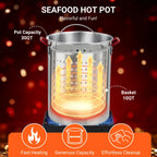Soonbuy 30 QT Turkey Fryer Cooker Set and 10 QT Kit,50,000 BTU Aluminum Turkey Deep Fryer and Propane Burner Kit,Outdoor Propane Deep Fryers Stove Burner Stand,Baskets,Marinade Injector, Thermometer