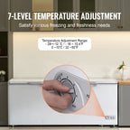 KFFKFF 19.8 Cu.ft / 561 L Small Top-Open Chest Freezer 4 Detachable Baskets, 7-Speed?Temperature Control Removable Storage Basket, Freestanding 6 Wheels