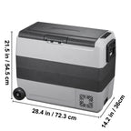VEVOR Car Refrigerator 48Qt, Dual Zone Car Fridge Freezer12/24V DC & 110-240V AC Electric Compressor Cooler for Truck Vehicle RV
